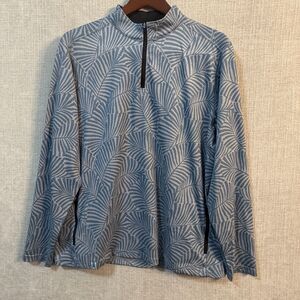 Chubbies Calm Palm Movementum Performance 1/4 Zip Pullover Mens Large Active top